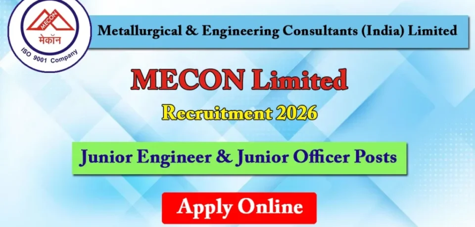 MECON Recruitment 2026