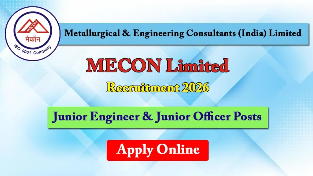 MECON Recruitment 2026