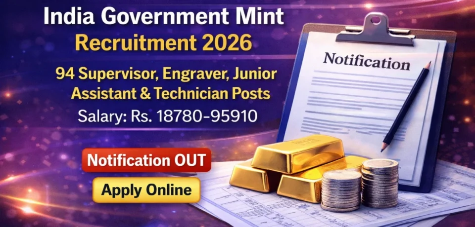 India Government Mint Recruitment 2026