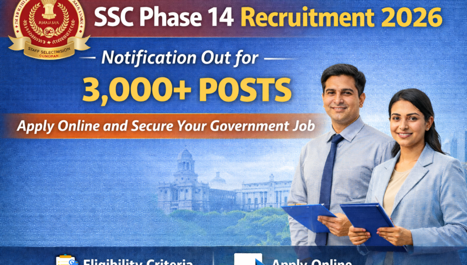 SSC Phase 14 Recruitment 2026