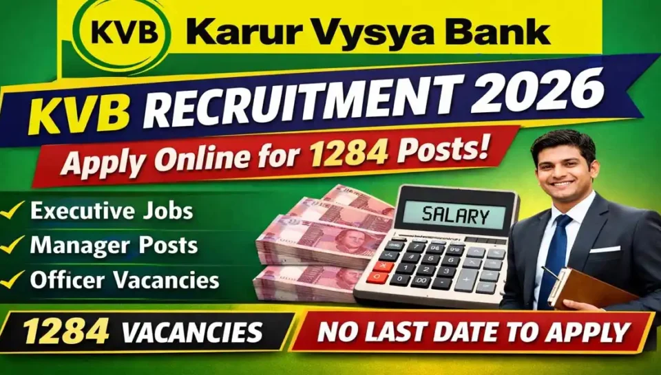 Karur Vysya Bank Recruitment 2026