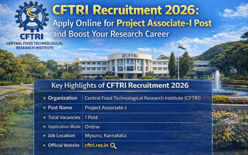 CFTRI Recruitment 2026 CFTRI Recruitment 2026